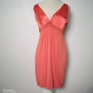 Kaidal French Design Silk Racerback Coral Orange Beach Sundress NWT Various Size